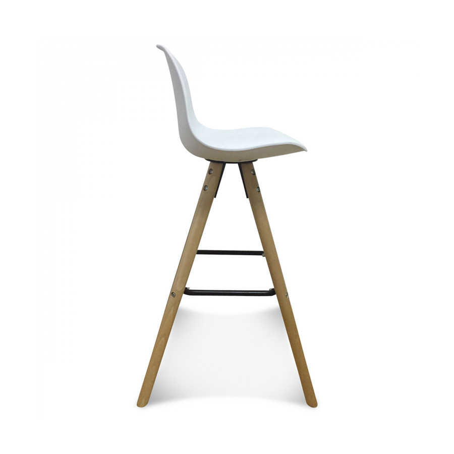 Chaise de bar design scandinave blanche Casa Nova